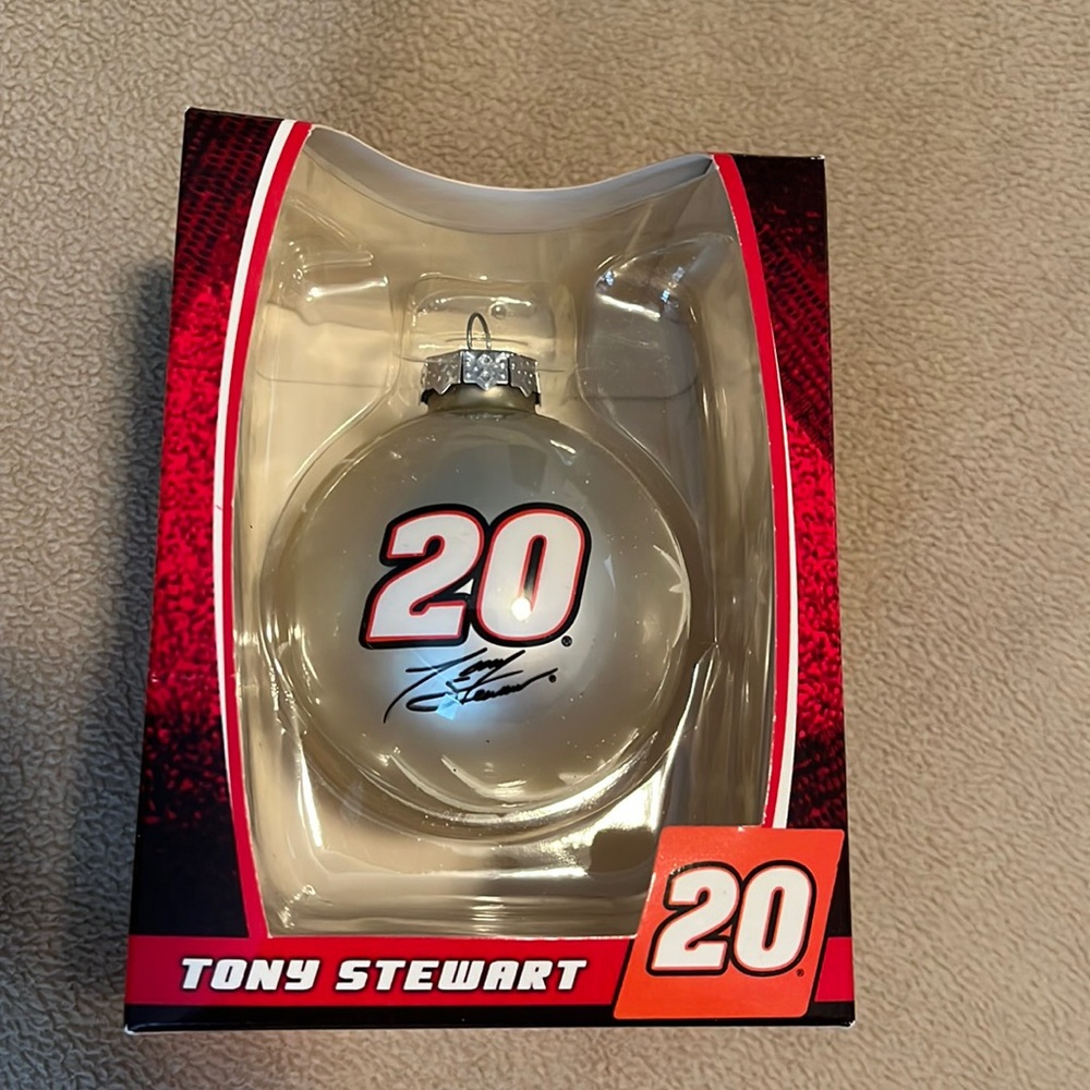 Tony Stewart #20 NASCAR collectible ornament. NIB. Rare